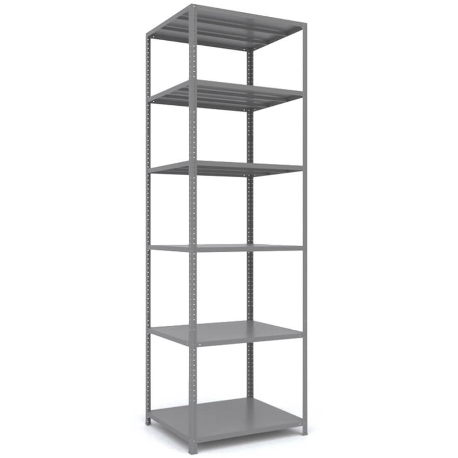 MS_220x70x60 Металлический стеллаж ПРОМЕТ, 6 (Cерый полуматовый (RAL 7038))