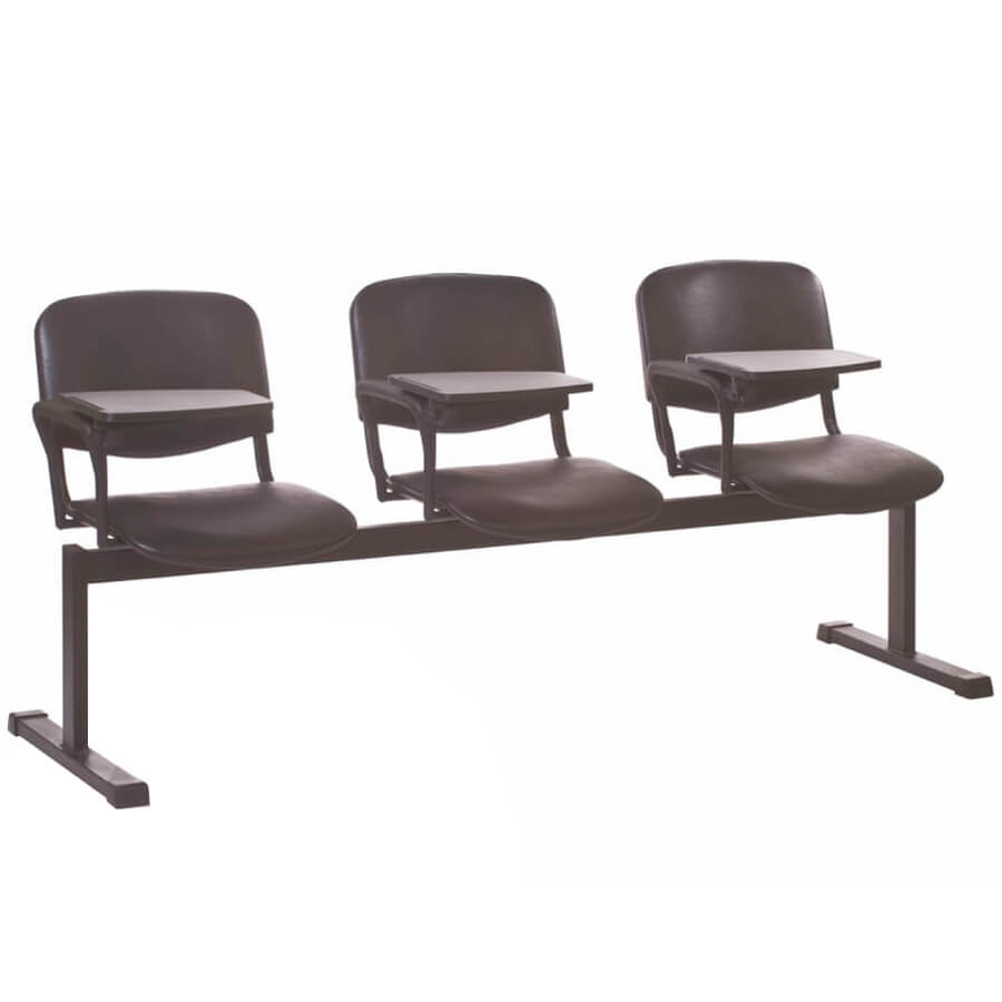 ТРИО+ СМ 82/12-03 Многоместная секция  COMFORUM, обивка экокожа (Чёрный)