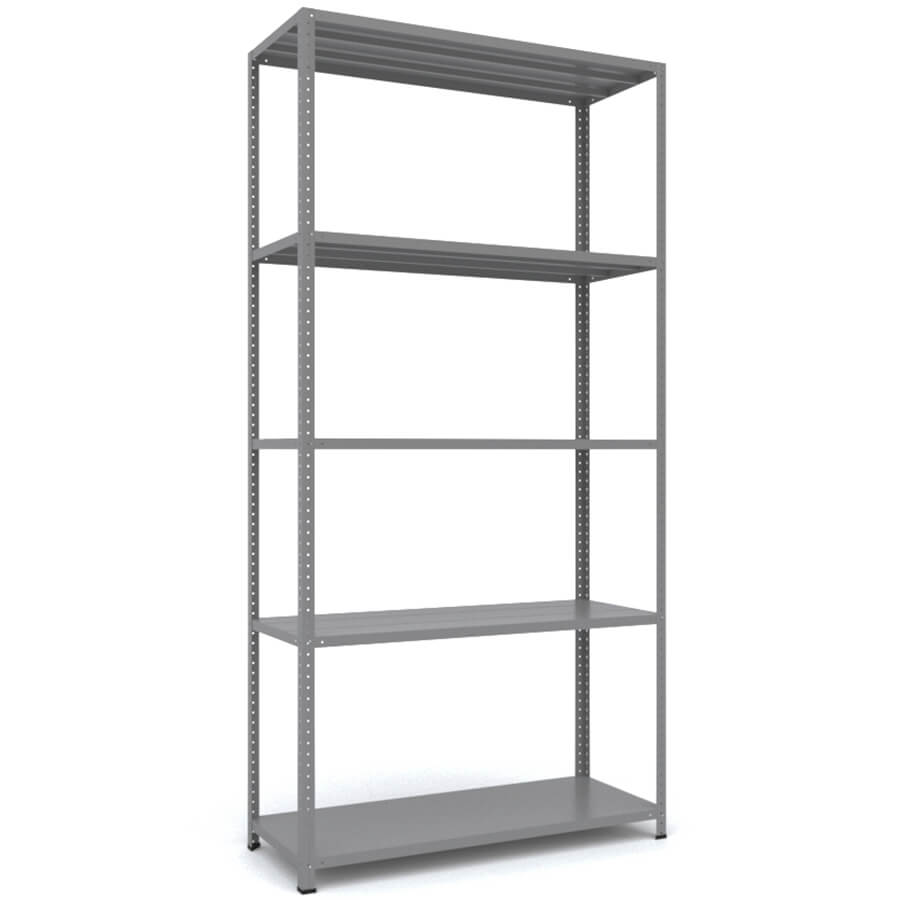 MS_200x100x40 Металлический стеллаж ПРОМЕТ, 5 (Cерый полуматовый (RAL 7038))