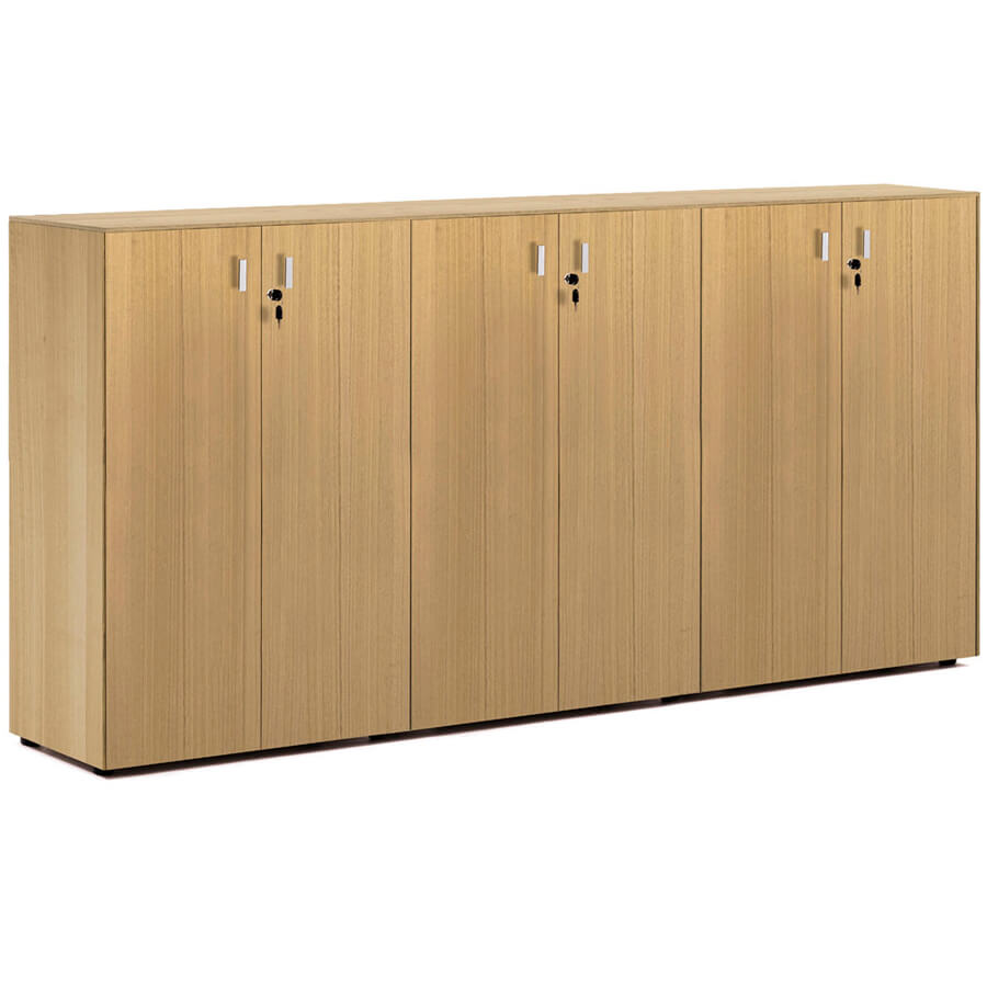 109 735 Шкаф средний H.120, 6 дв Profoffice Enzo (Светлый эвкалипт / хром)