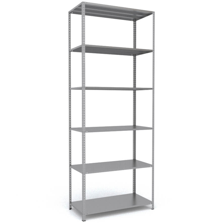 MS-310x120x60 Металлический стеллаж ПРОМЕТ, 6 (Серый полуматовый (RAL 7038))