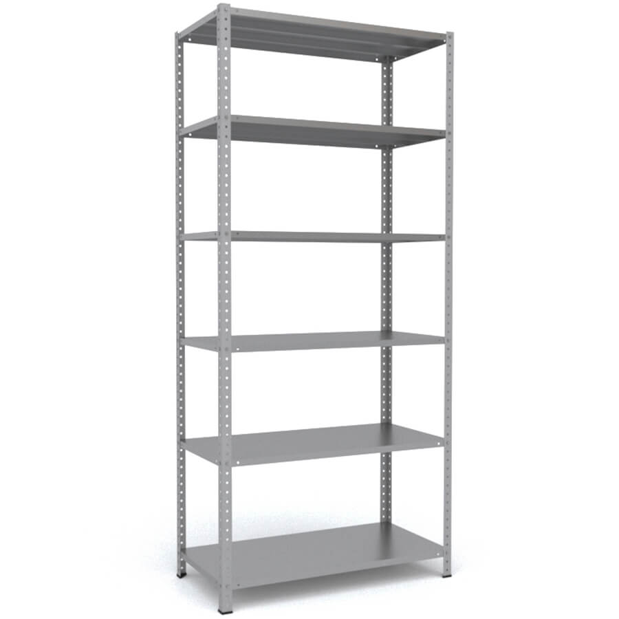 MS-220x100x50 Металлический стеллаж ПРОМЕТ, 6 (Серый полуматовый (RAL 7038))