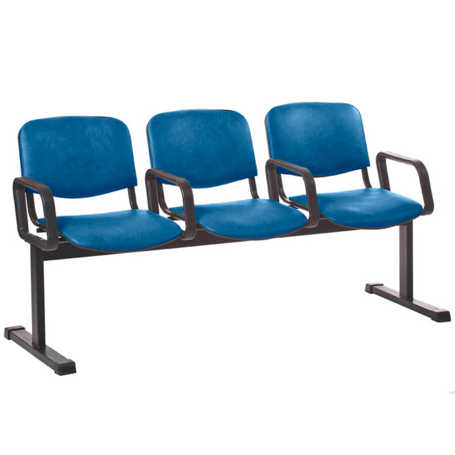 ТРАКТ СМ 82/6-03 Многоместная секция  COMFORUM, обивка экокожа (Синий)