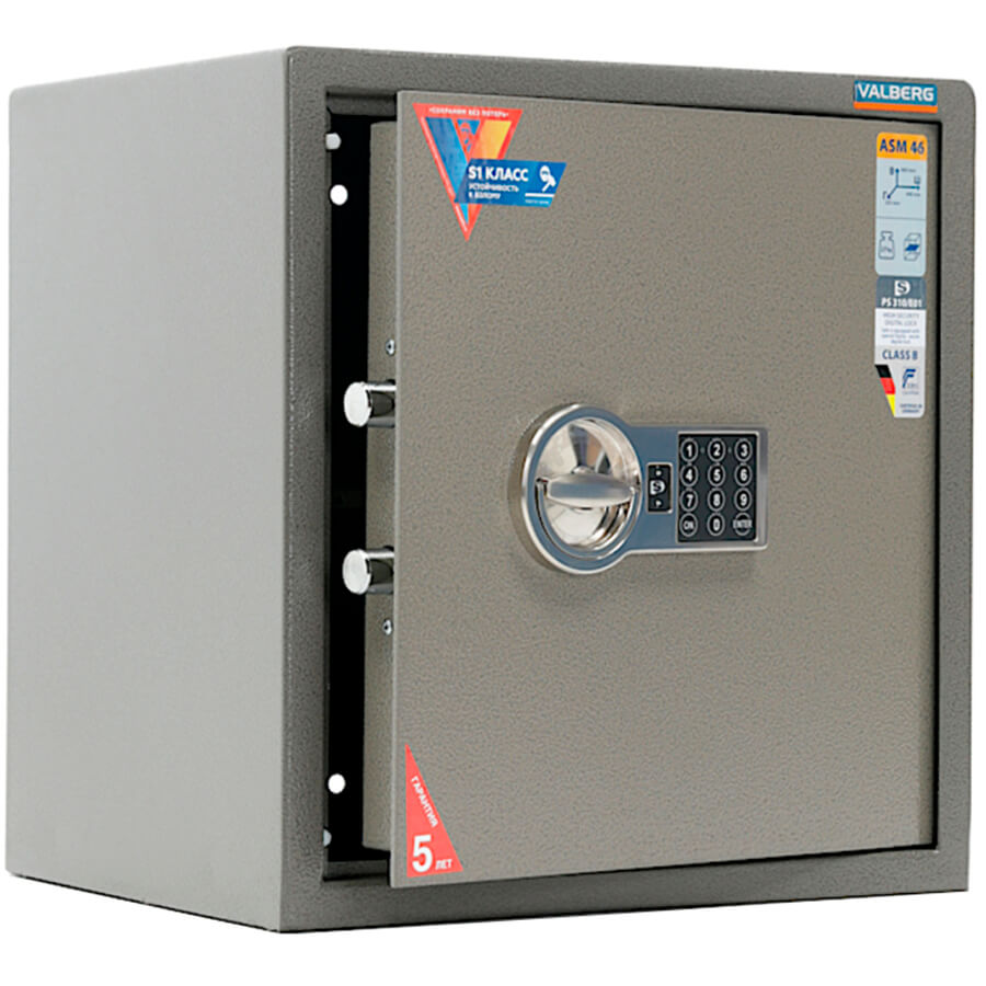 ASM 46 EL Мебельный сейф VALBERG, электронный кодовый (Оттенок коричневого с эффектом молотковой эмали)