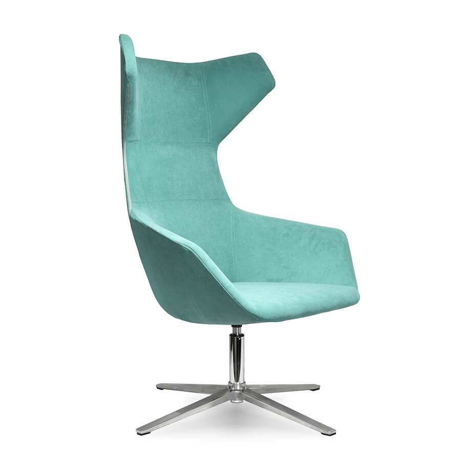 VIP035 Кресло лаунж  Евро Офис, обивка ткань (Черный)