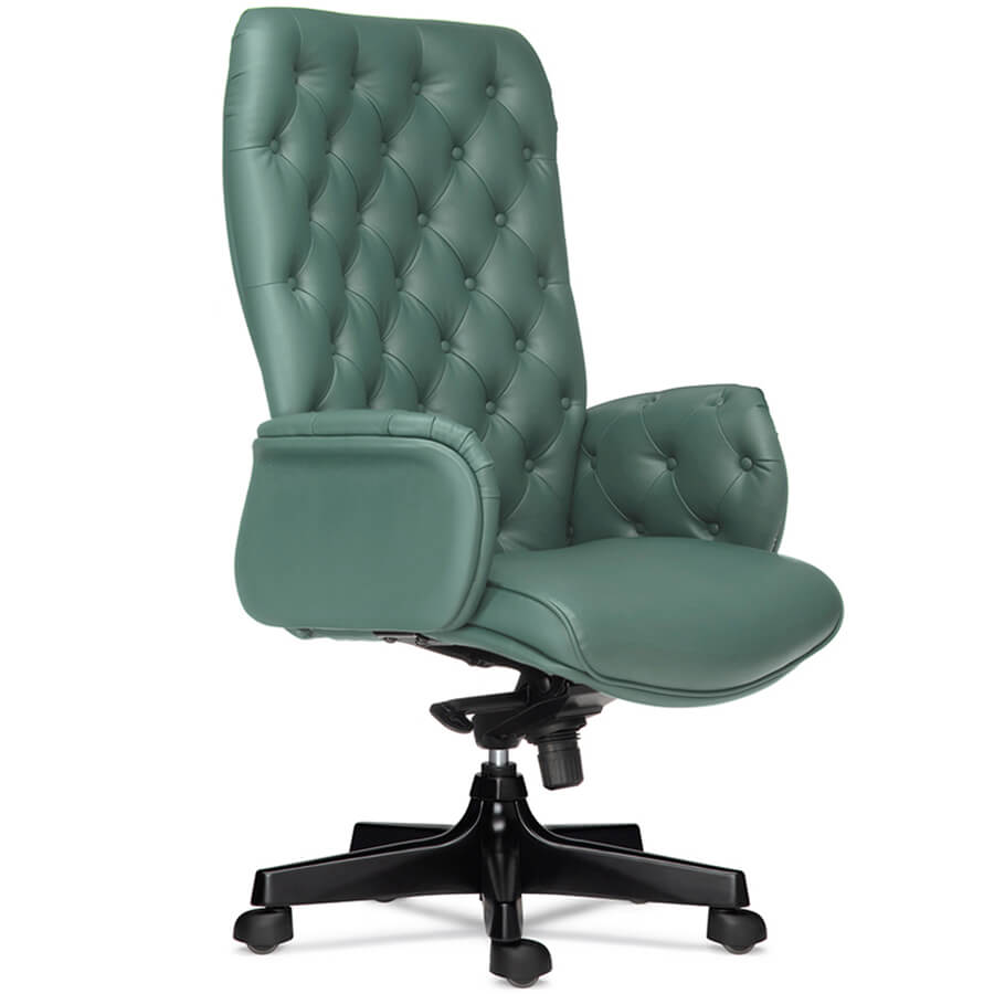 Президент D100 Кресло для руководителя  UNITAL, обивка кожа (Зелёный)