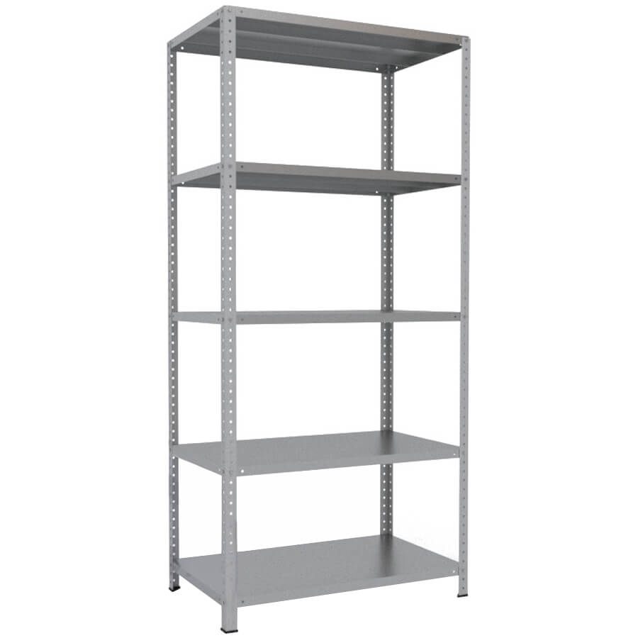 200x100x60 Металлический стеллаж MS HARD, 5 (Cерый полуматовый (RAL 7038))