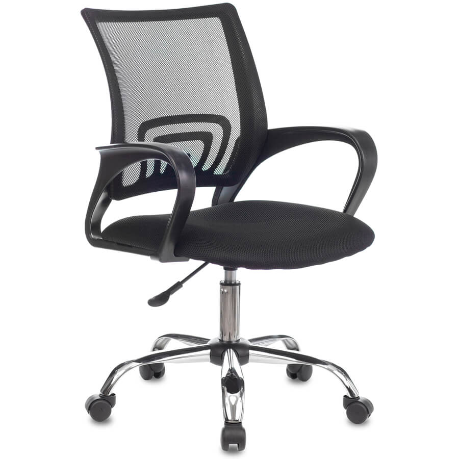 CH-695NLTSL Кресло для персонала  Бюрократ, обивка комбинированный (Чёрное (TW-11))