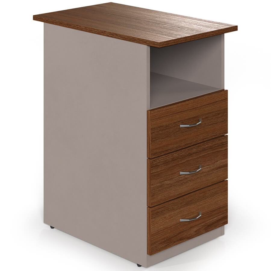 W-32+W-22 Приставная тумба с топом Мебель Стиль Work (Рэд фокс / мокко)