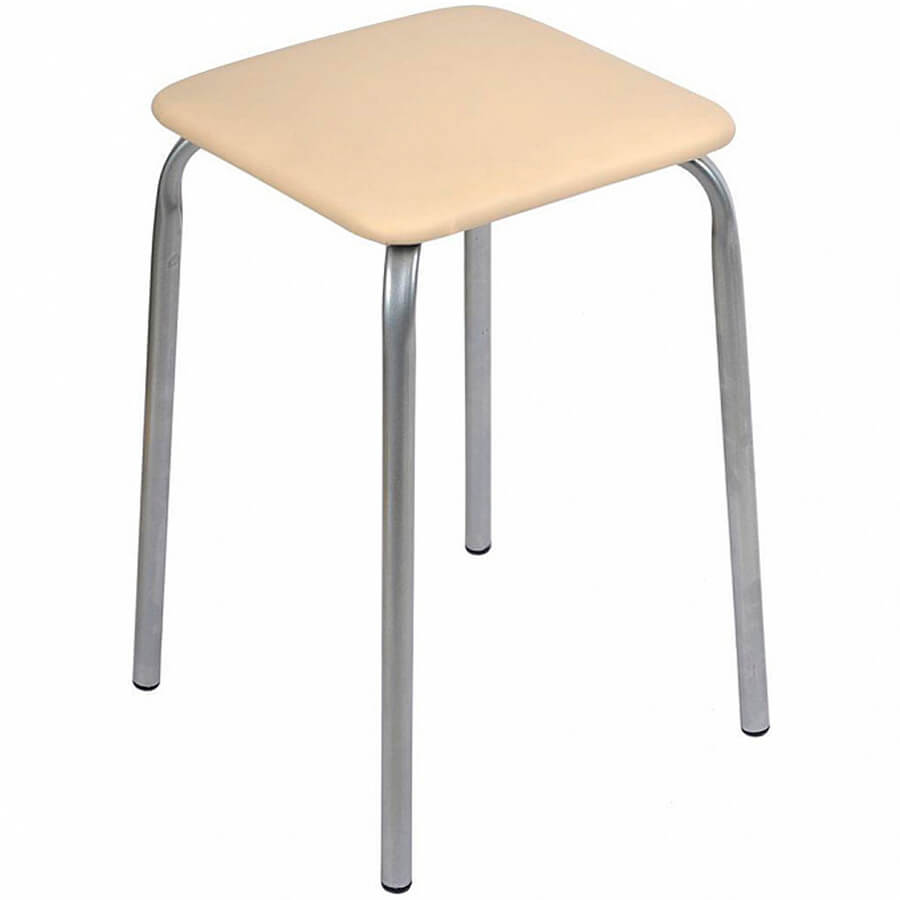 ТЭЗ Табурет  Евро Офис, обивка экокожа (Слоновая кость)