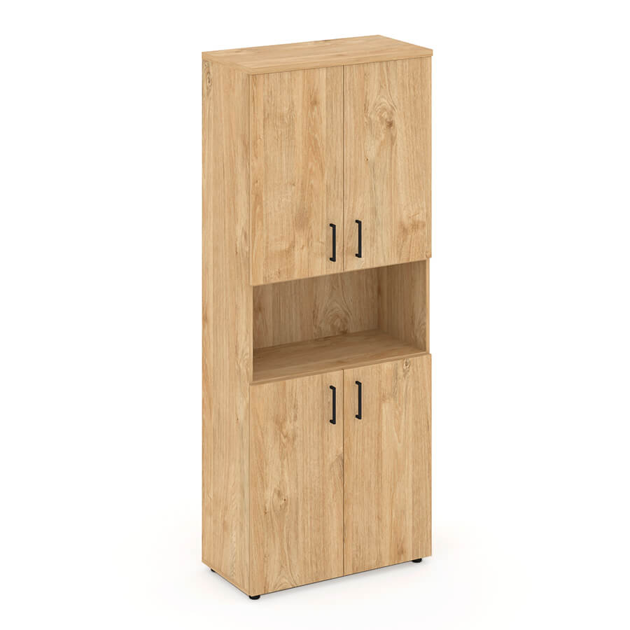 SN.STS-107 Шкаф высокий широкий RIVA Style Project (Тиквуд Светлый)