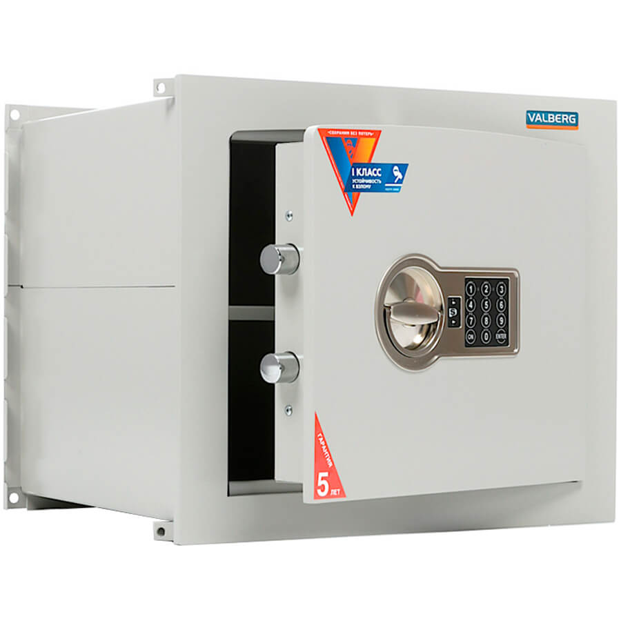 AW-1 3836 EL Встраиваемый сейф VALBERG, электронный кодовый (Белый структурированный)