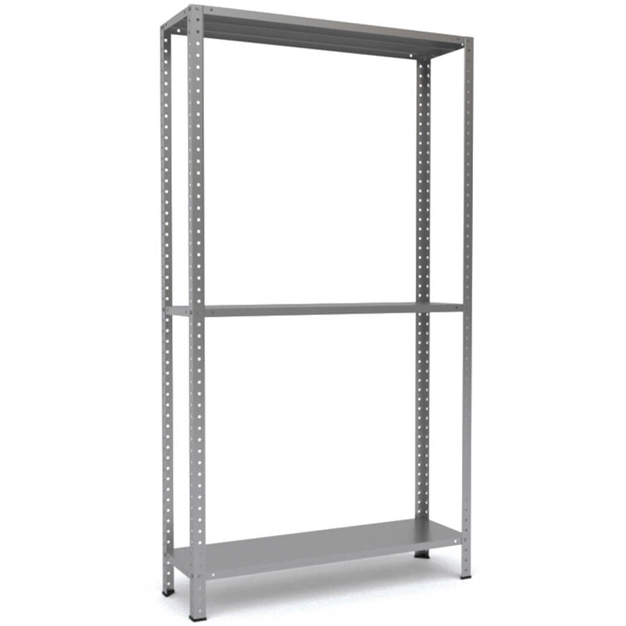 MS-185x100x30 Металлический стеллаж ПРОМЕТ, 3 (Серый полуматовый (RAL 7038))