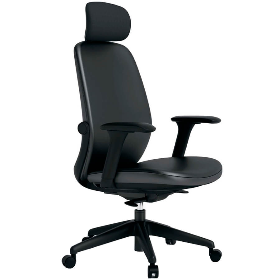 7253A-1 Кресло для руководителя  Евро Офис, обивка иск. кожа (Черный MT92-1)