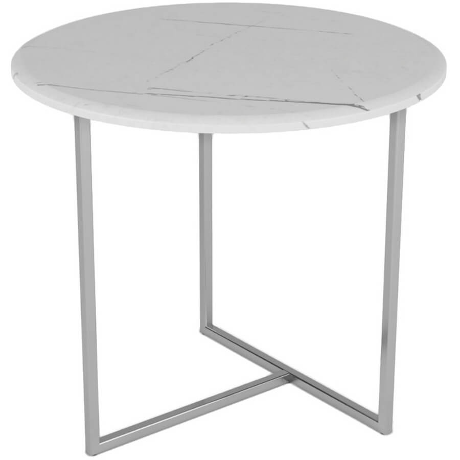 Альбано Журнальный стол Мебелик (Белый мрамор)