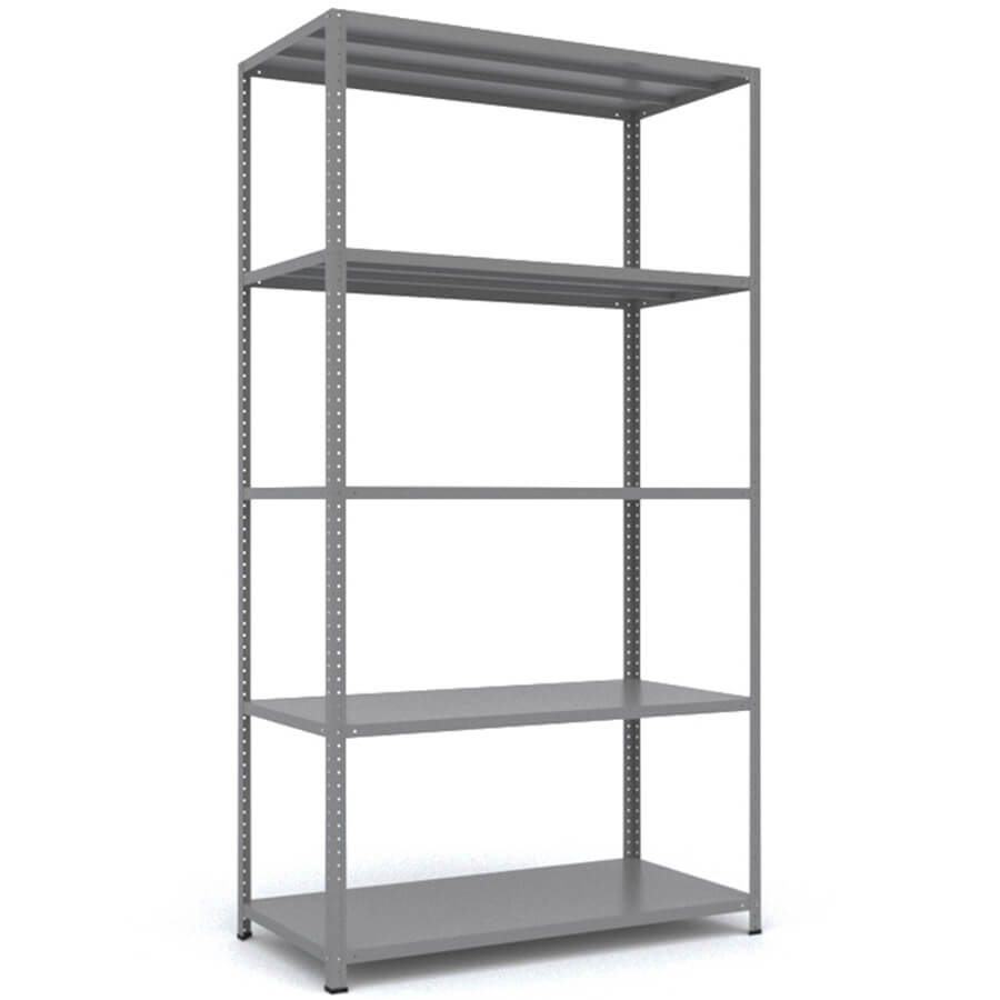 MS_185x100x50 Металлический стеллаж ПРОМЕТ, 5 (Cерый полуматовый (RAL 7038))