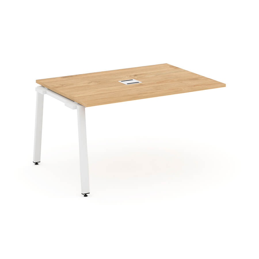 SN-6A.NSPRG-002 Проходной наборный элемент переговорного стола RIVA Style Project (Тиквуд Светлый/Металл Белый)