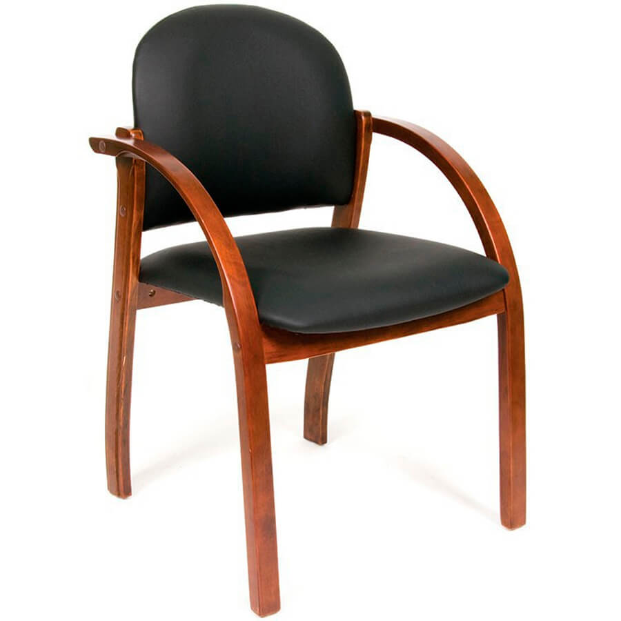 ДЖУНО Кресло для посетителя  Мирэй Групп, обивка иск. кожа (Чёрный) ДЖУНО Кресло для посетителя  Мирэй Групп, обивка иск. кожа (Чёрный)