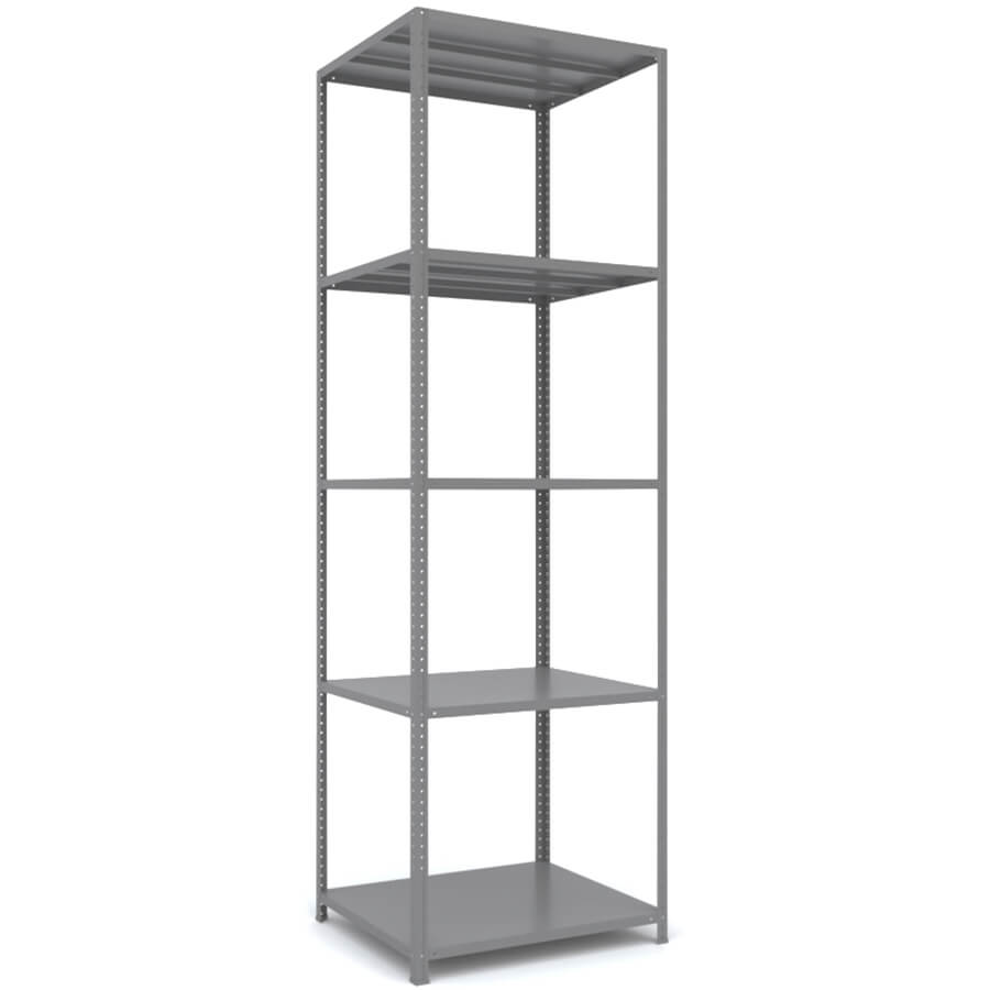 MS_220x70x60 Металлический стеллаж ПРОМЕТ, 5 (Cерый полуматовый (RAL 7038))