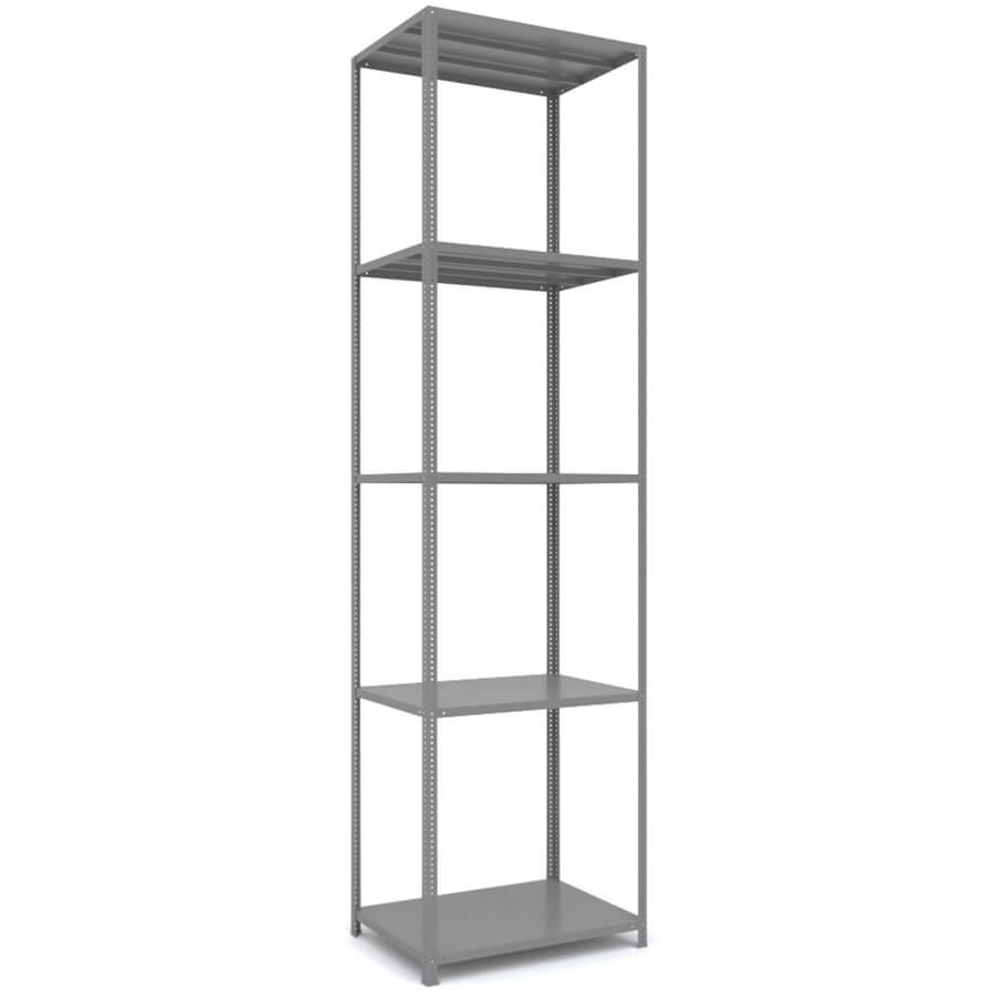 MS-255x70x50 Металлический стеллаж ПРОМЕТ, 5 (Cерый полуматовый (RAL 7038))