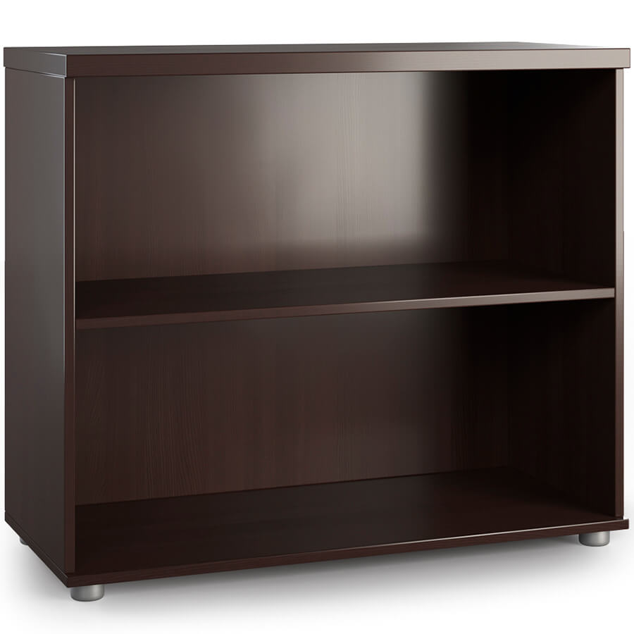 Gr-42 Стеллаж низкий широкий Мебель Стиль Grand (Орех тёмный)