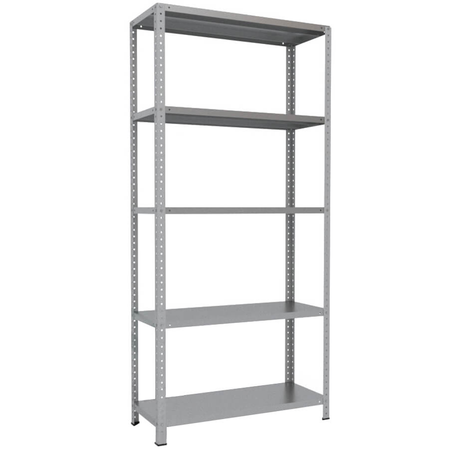200x100x40 Металлический стеллаж MS HARD, 5 (Cерый полуматовый (RAL 7038))