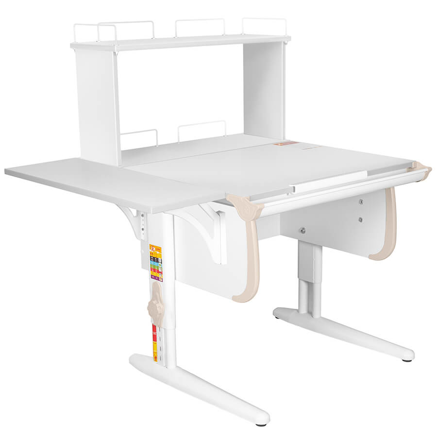 Parta 1/75 + Polka_zz 1/750 +  Polka_b 1/750-1 Парта с полкой ДЭМИ (Бежевый)