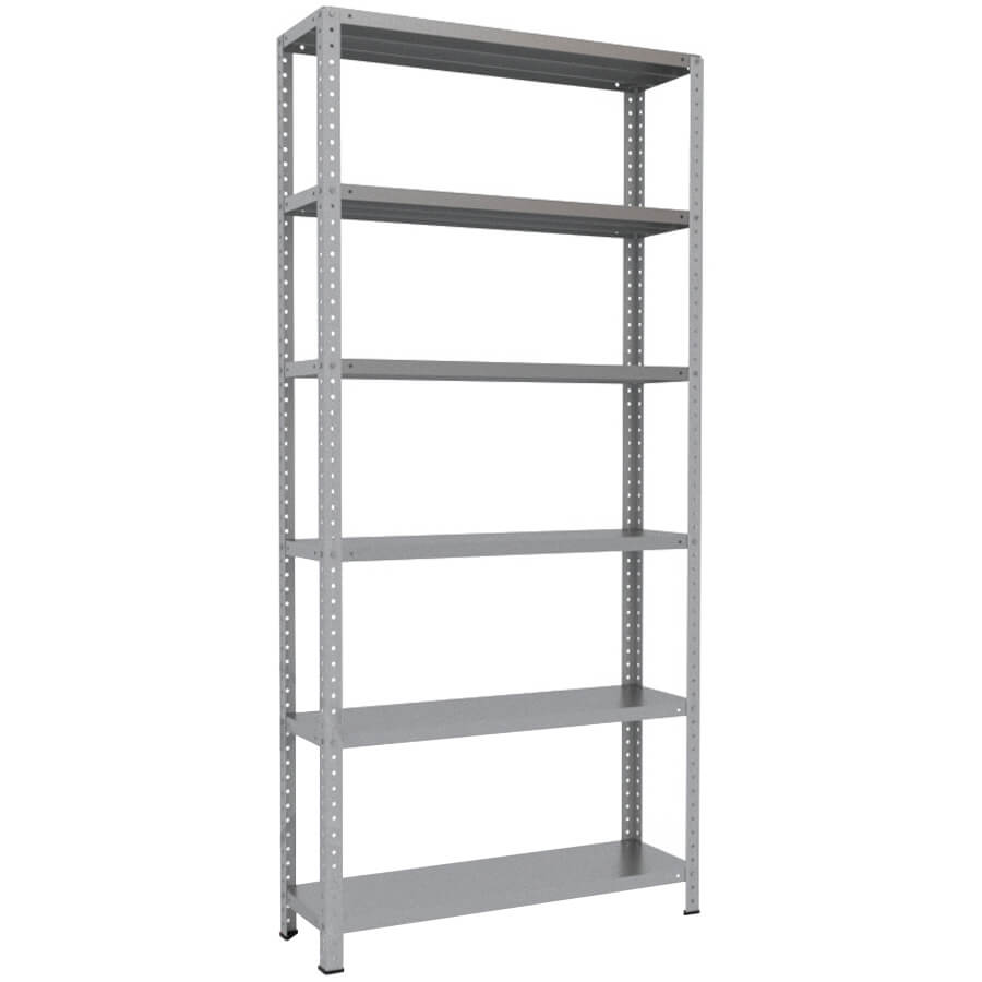 220x100x30 Металлический стеллаж MS HARD, 6 (Cерый полуматовый (RAL 7038))