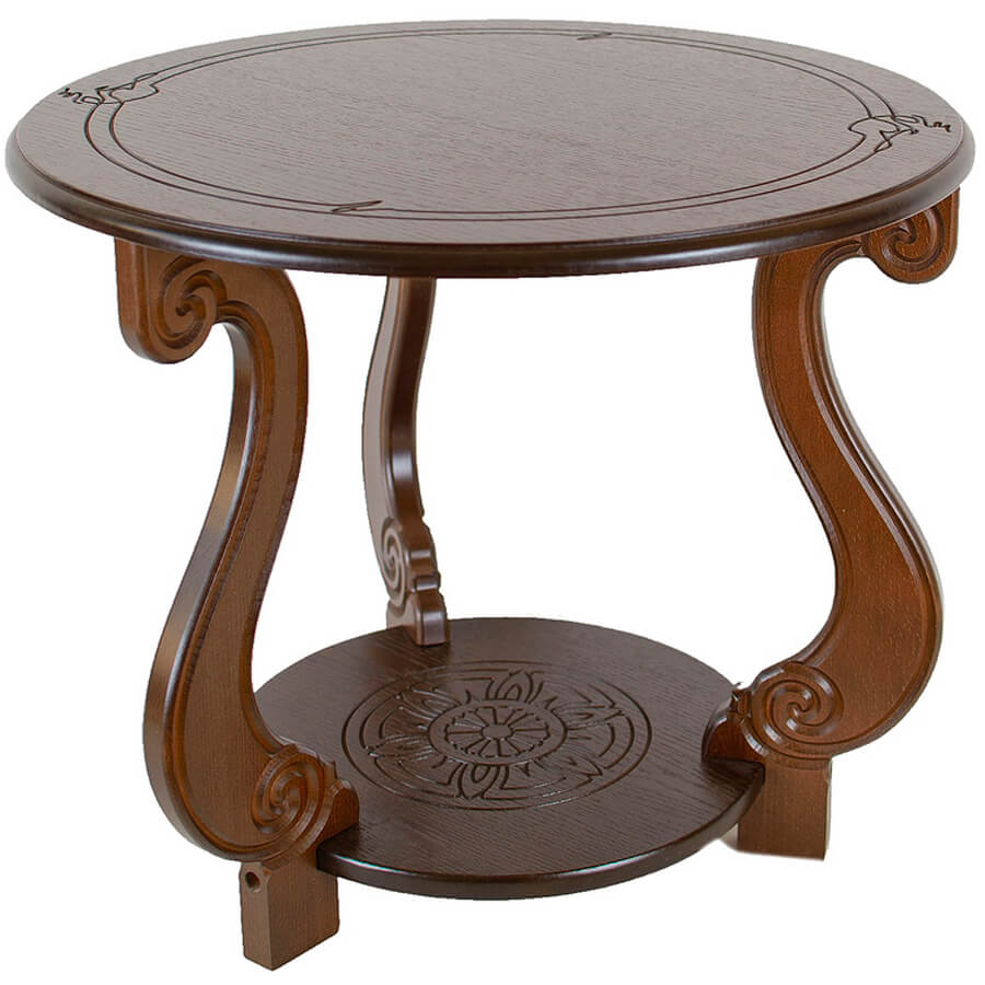 Грация М Журнальный стол Мебелик (Темно-коричневый) Грация М Журнальный стол Мебелик (Темно-коричневый)