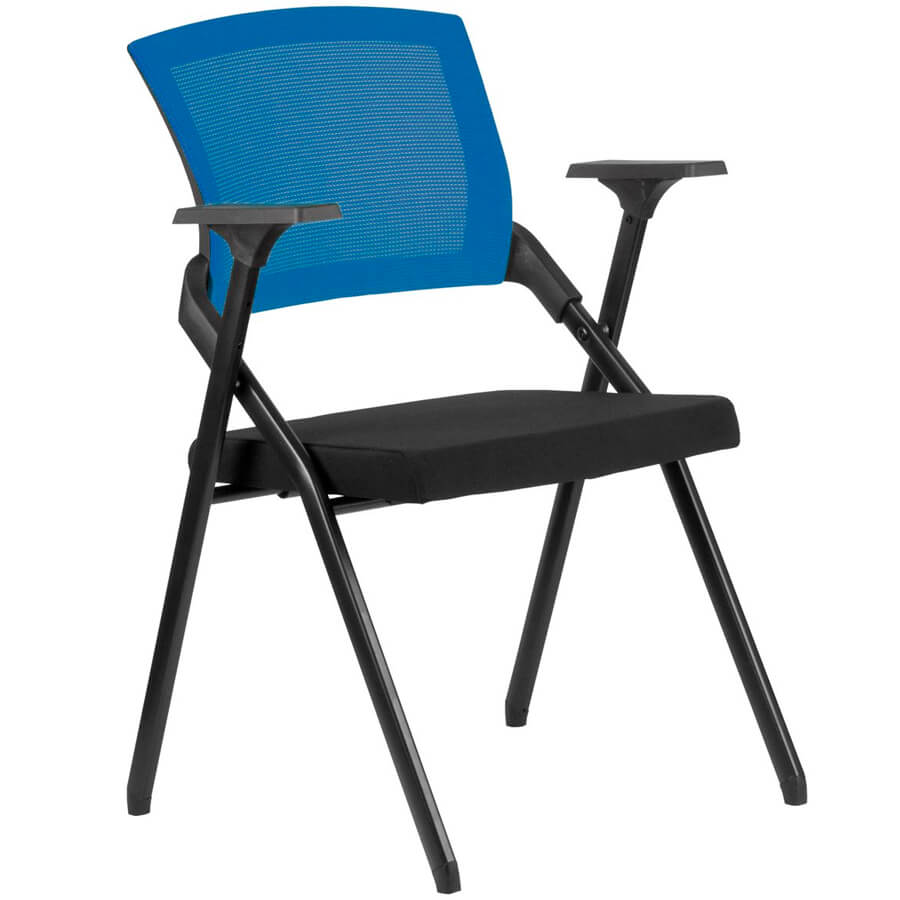 M2001 Кресло для посетителя  RIVA, обивка сетка / ткань (Синий)