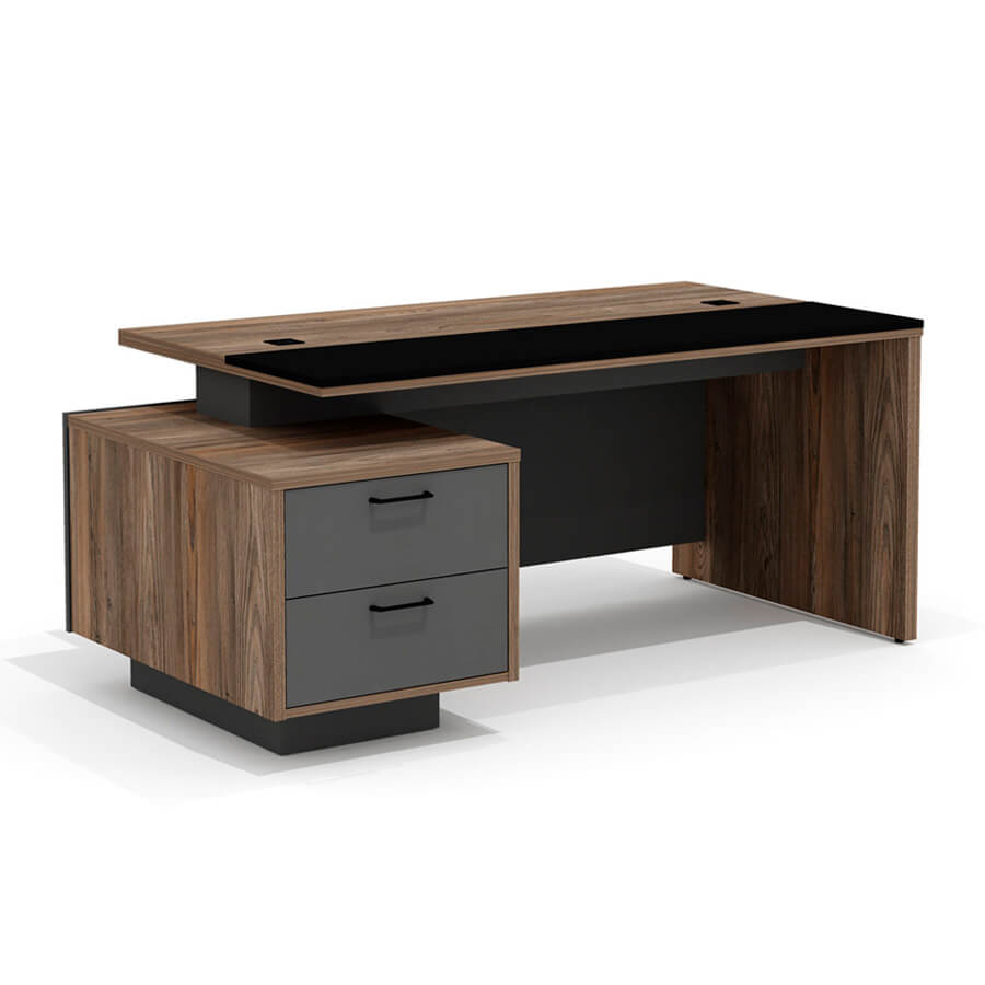 Br-16 L Стол руководителя левый Мебель Стиль Bruno (Делиос / антрацит) Br-16 L Стол руководителя левый Мебель Стиль Bruno (Делиос / антрацит)
