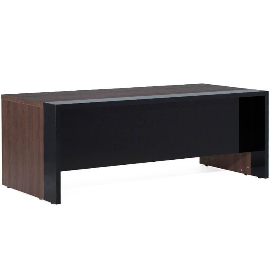 122 Стол письменный 200 Profoffice Lava (Табак, черный глянец)