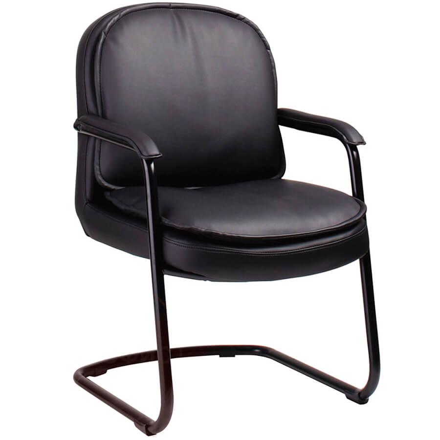 ZE-301 УЦ Стул для посетителя ZEALOUS TORCH, обивка иск. кожа (Чёрный (AL10))