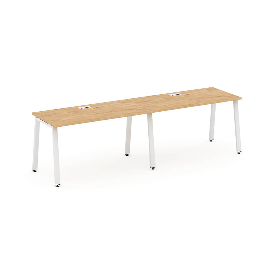 SN-6A.ORS-022 Рабочая станция односторонняя RIVA Style Project (Тиквуд Светлый/Металл Белый)