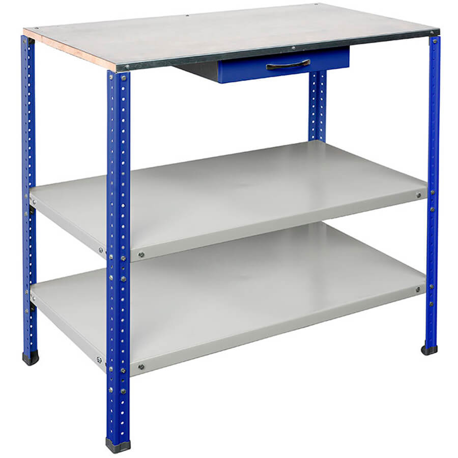 GARAGE №113 Верстак ПРОМЕТ (Серый, синий)