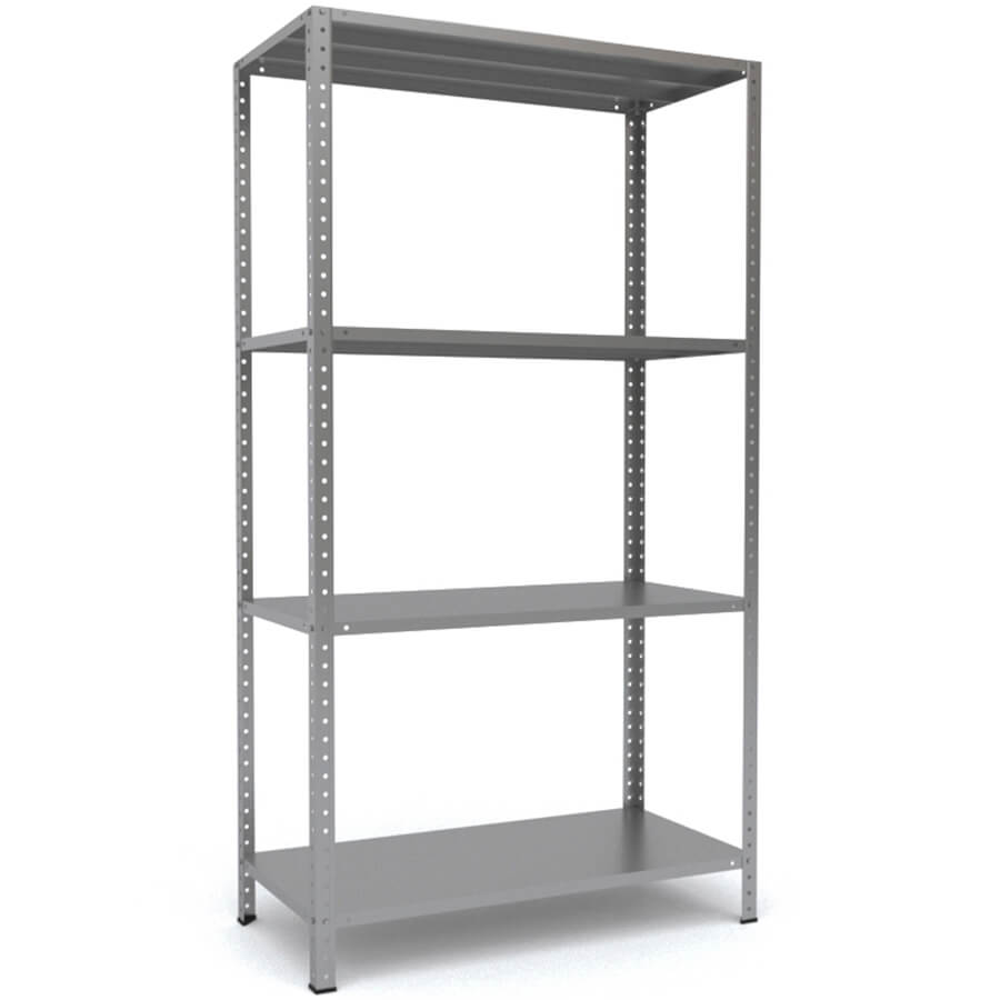 MS-185x100x50 Металлический стеллаж ПРОМЕТ, 4 (Серый полуматовый (RAL 7038))