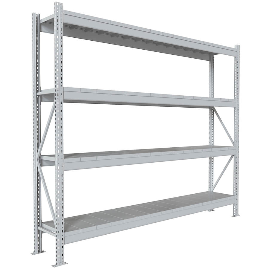 200x240x40 Металлический стеллаж MS PRO, 4 (Cерый полуматовый (RAL 7038))