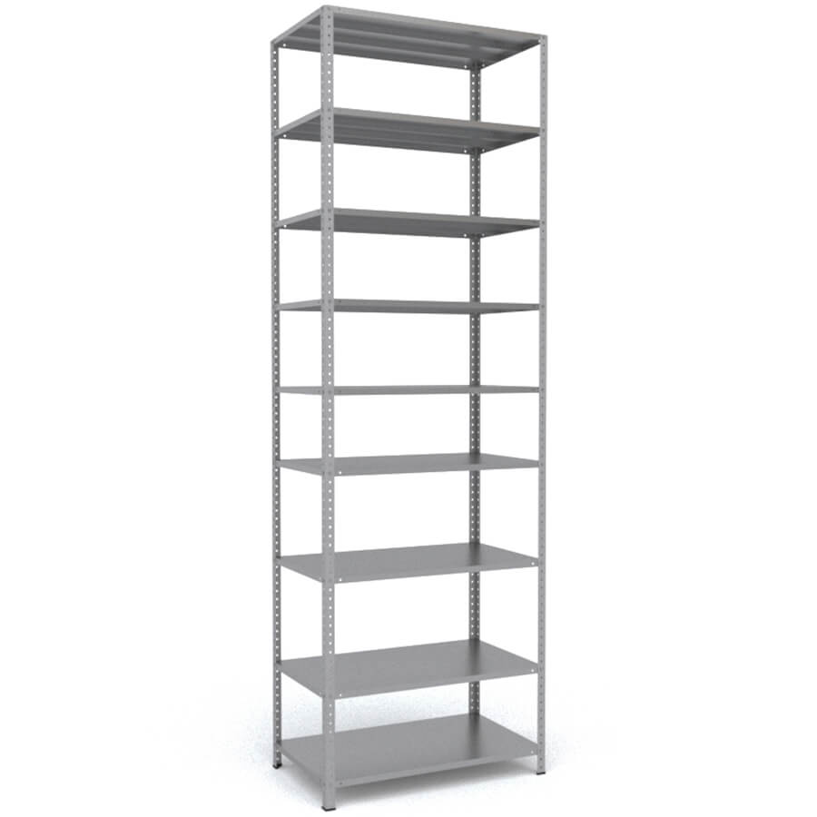 MS-310x100x60 Металлический стеллаж ПРОМЕТ, 9 (Серый полуматовый (RAL 7038))