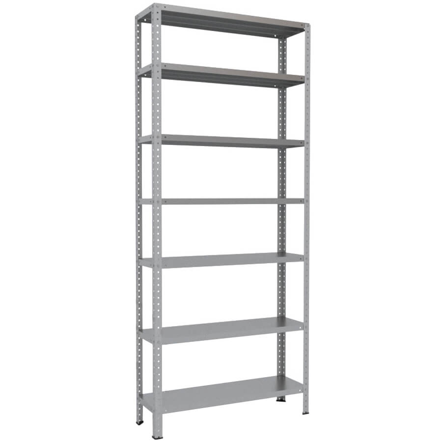 250x100x30 Металлический стеллаж MS HARD, 7 (Cерый полуматовый (RAL 7038))