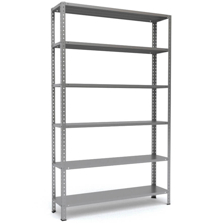 MS-200x120x30 Металлический стеллаж ПРОМЕТ, 6 (Серый полуматовый (RAL 7038))