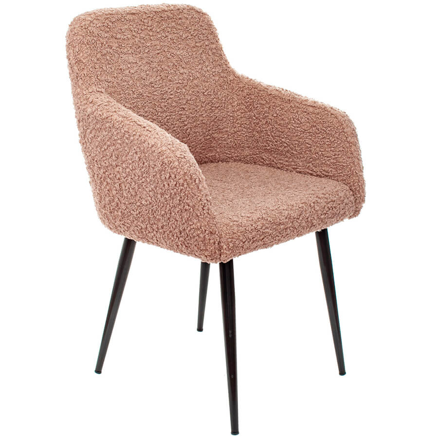 KF-7 Стул для посетителя  Бюрократ, обивка экомех (Кораловый (BOUCLE-CORAL))