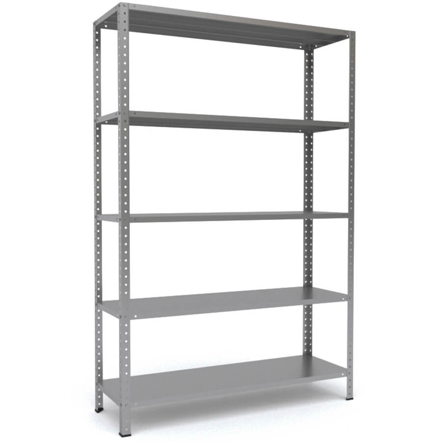 MS-185x100x50 Металлический стеллаж ПРОМЕТ, 5 (Серый полуматовый (RAL 7038))