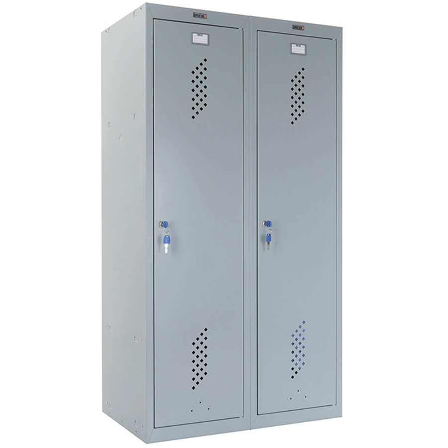 ML-21-80 (1500) Шкаф для раздевалок усиленный ПРОМЕТ, ключевой (Серый полуматовый (RAL 7038))