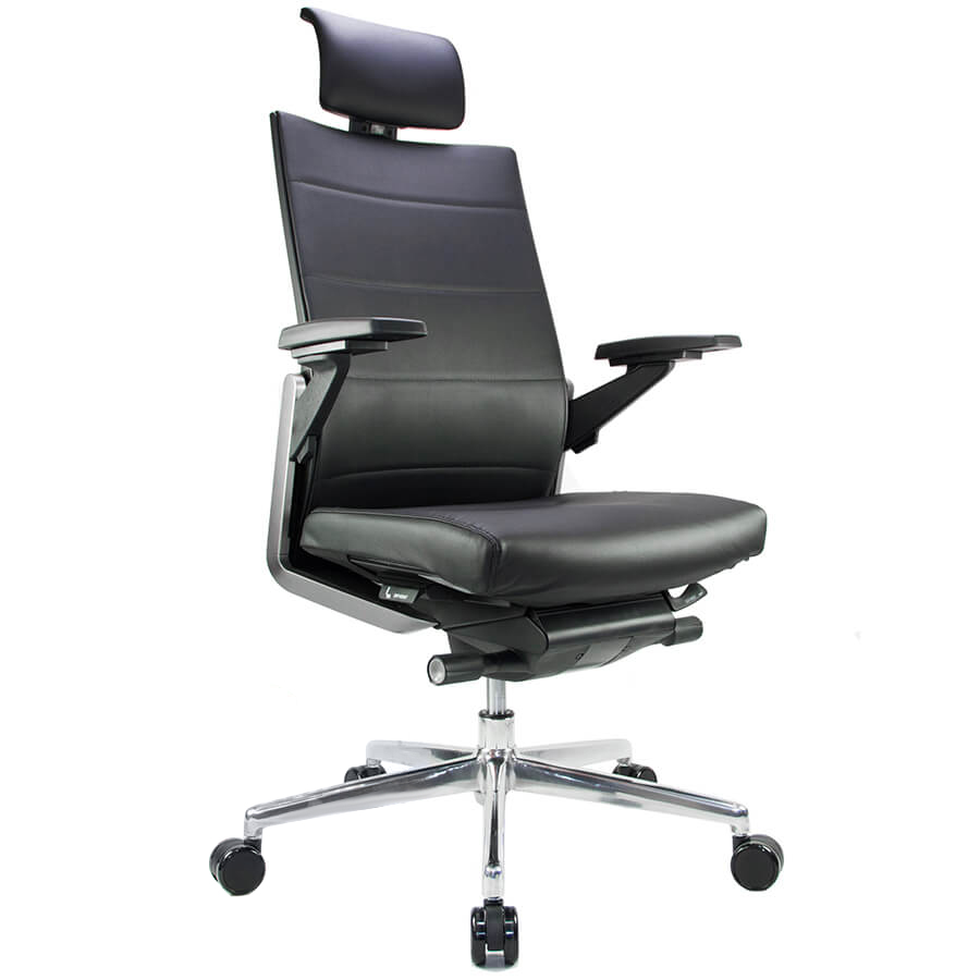 CH4700HEZ Кресло для руководителя ZIEL Fursys, обивка кожа (Чёрное (L096)) CH4700HEZ Кресло для руководителя ZIEL Fursys, обивка кожа (Чёрное (L096))