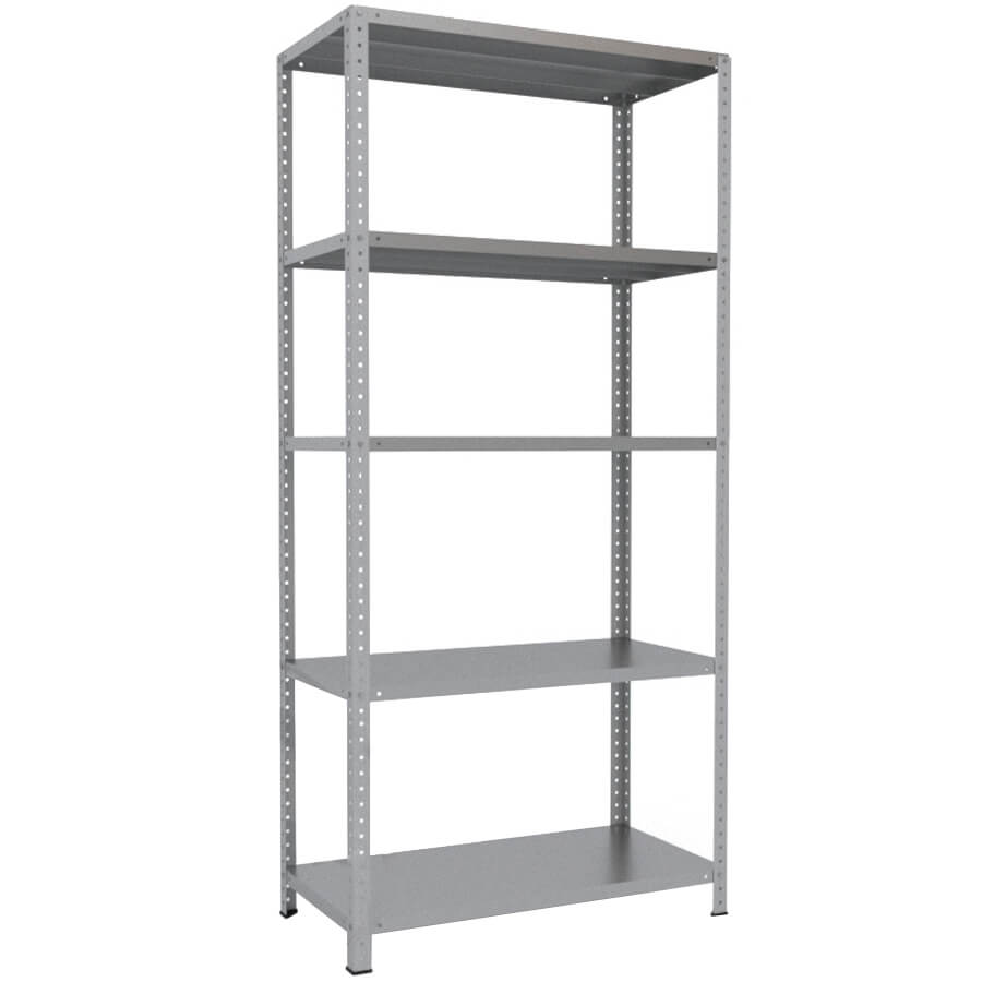 200x100x50 Металлический стеллаж MS HARD, 5 (Cерый полуматовый (RAL 7038))