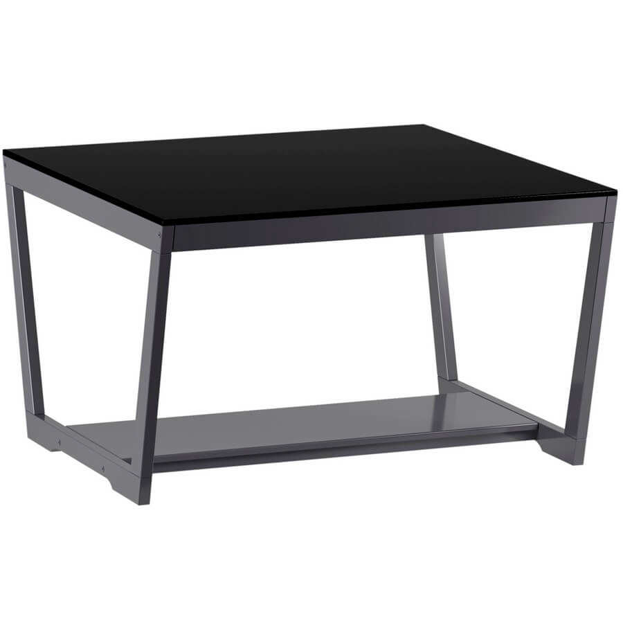 BeautyStyle 1 Журнальный стол Мебелик (Серый графит / стекло черное)