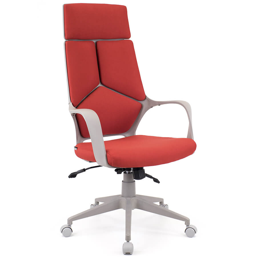 TRIO Grey TM Кресло для руководителя  EVERPROF, обивка ткань (Красный) TRIO Grey TM Кресло для руководителя  EVERPROF, обивка ткань (Красный)