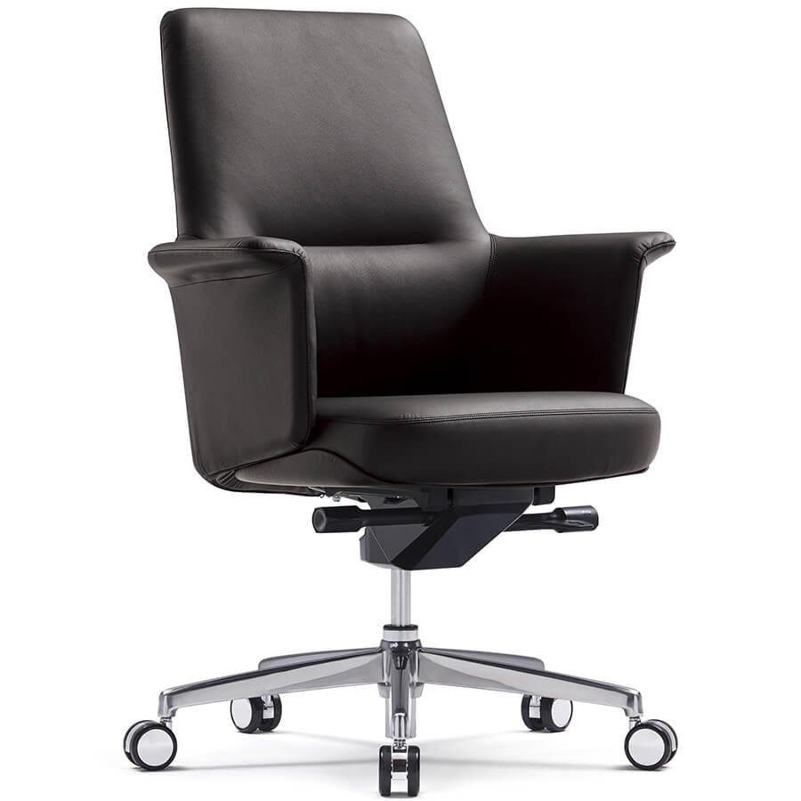 CH5401 Кресло для руководителя CELIOS Fursys, обивка кожа (Серо-коричневый (L735B))