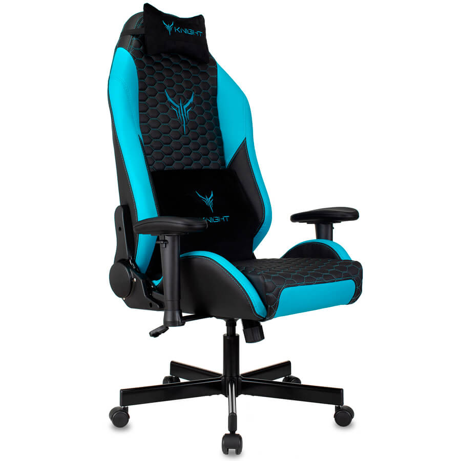 Knight Neon Геймерское кресло  Бюрократ, обивка экокожа (Черный / голубой)