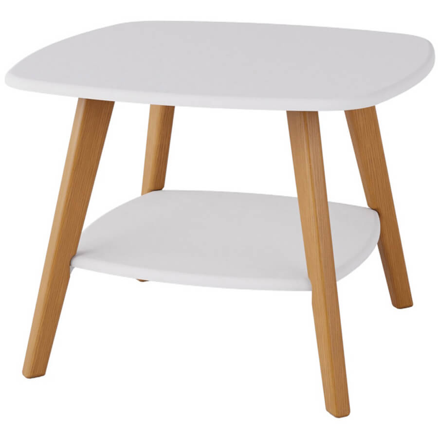 Хадсон Журнальный стол Мебелик (Белый / дуб светлый) Хадсон Журнальный стол Мебелик (Белый / дуб светлый)